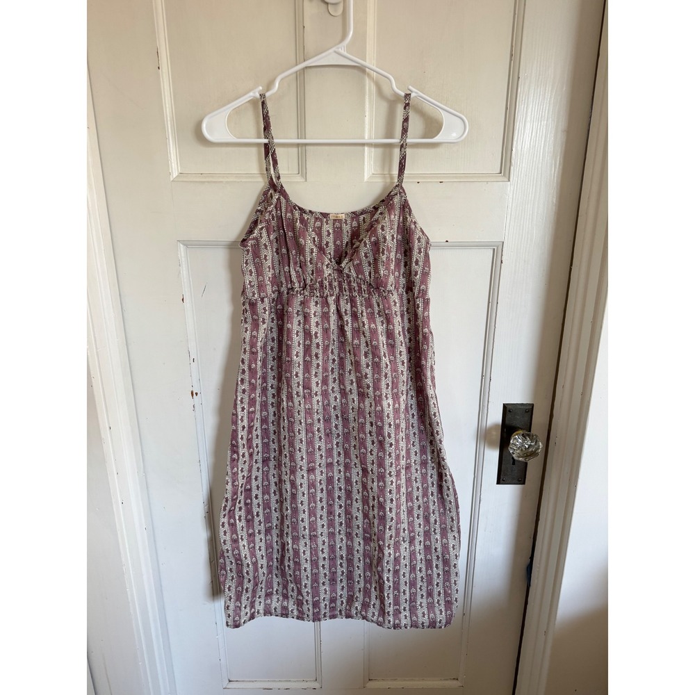 Matta floral striped lightweight cotton mini dress size large